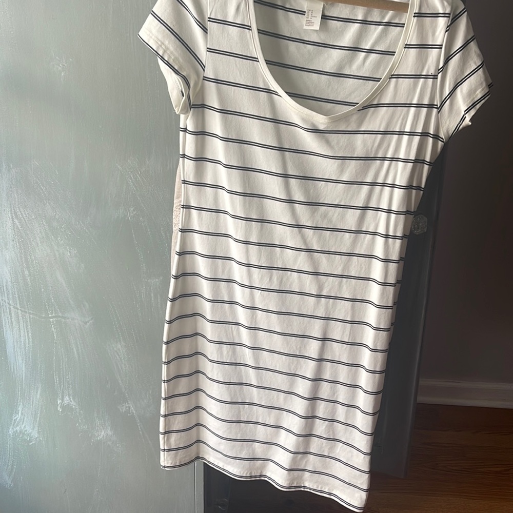 Black and White Striped Dress